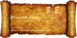Blazsek Emma névjegykártya